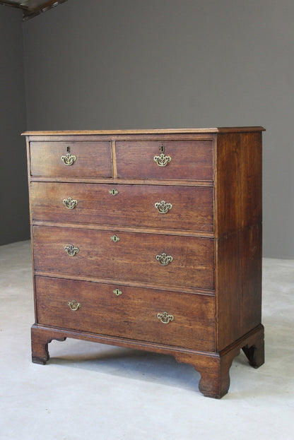 Antique Oak Georgian Chest of Drawers - Kernow Furniture