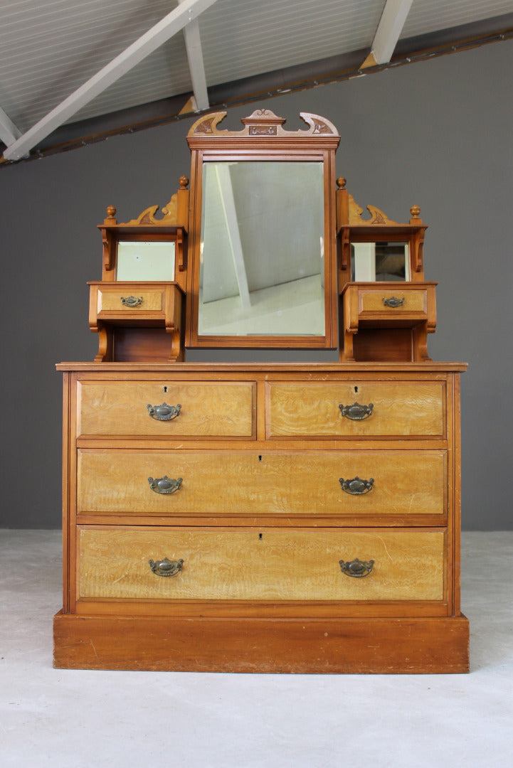 Satin Walnut Dressing Chest - Kernow Furniture