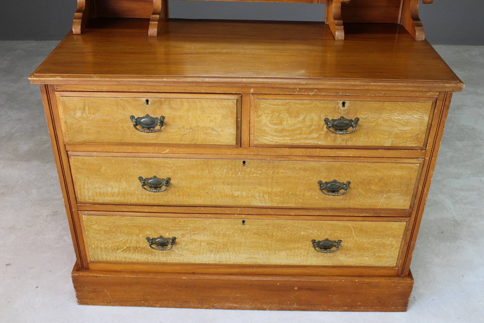 Satin Walnut Dressing Chest - Kernow Furniture