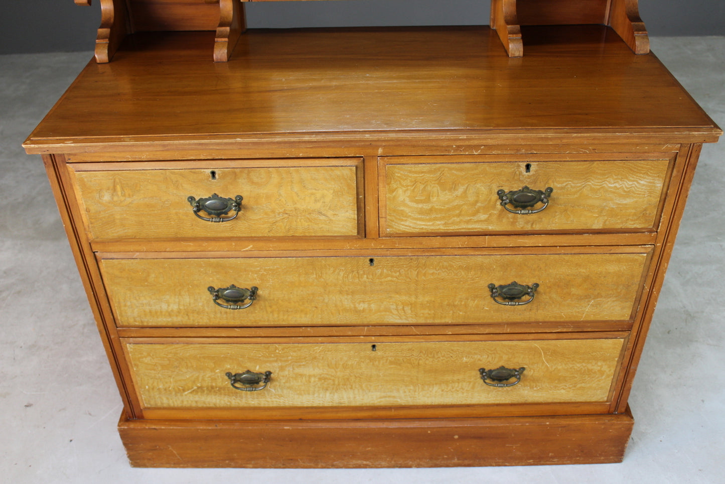 Satin Walnut Dressing Chest - Kernow Furniture