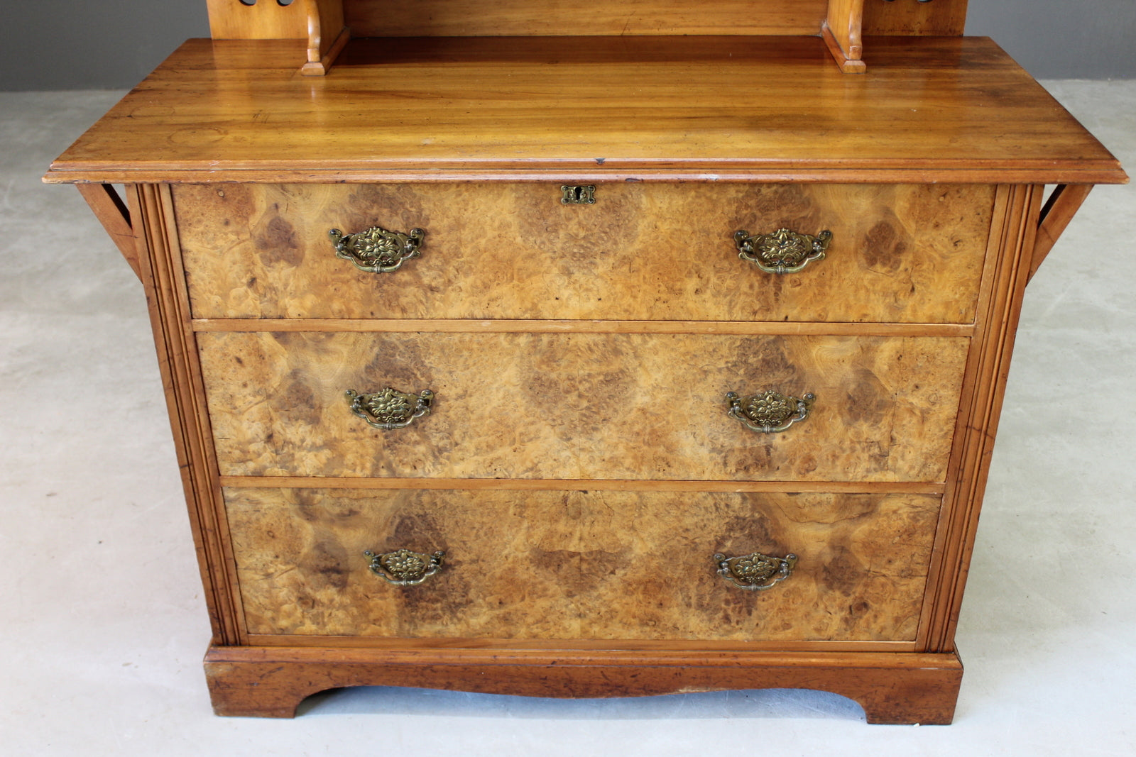 Victorian Walnut Dressing Chest - Kernow Furniture