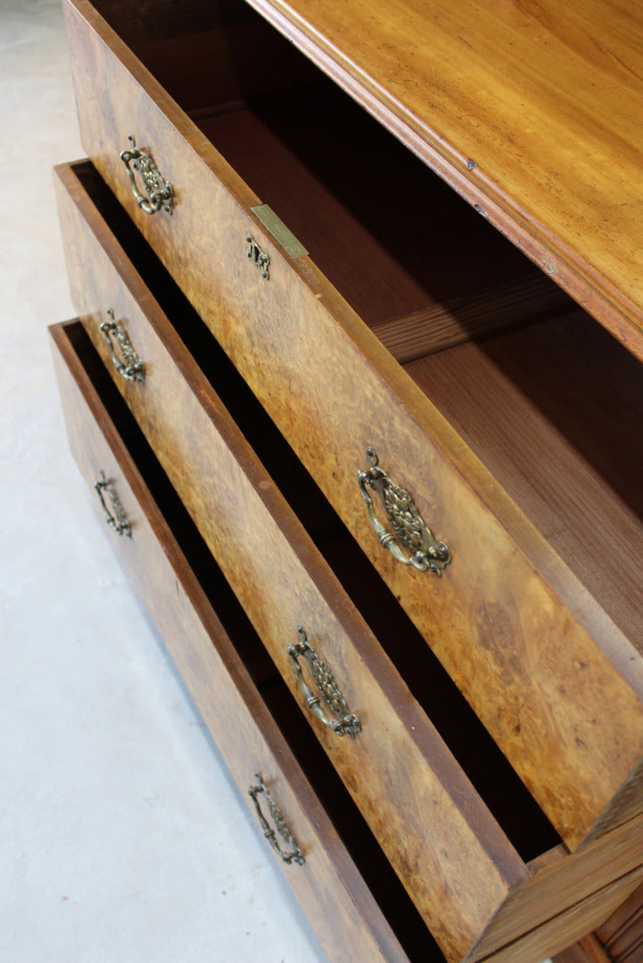 Victorian Walnut Dressing Chest - Kernow Furniture