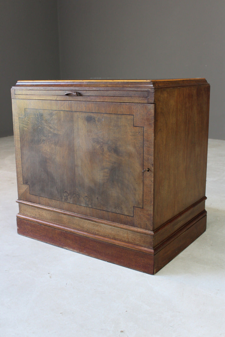 Single Walnut Office Pedestal Cabinet - Kernow Furniture