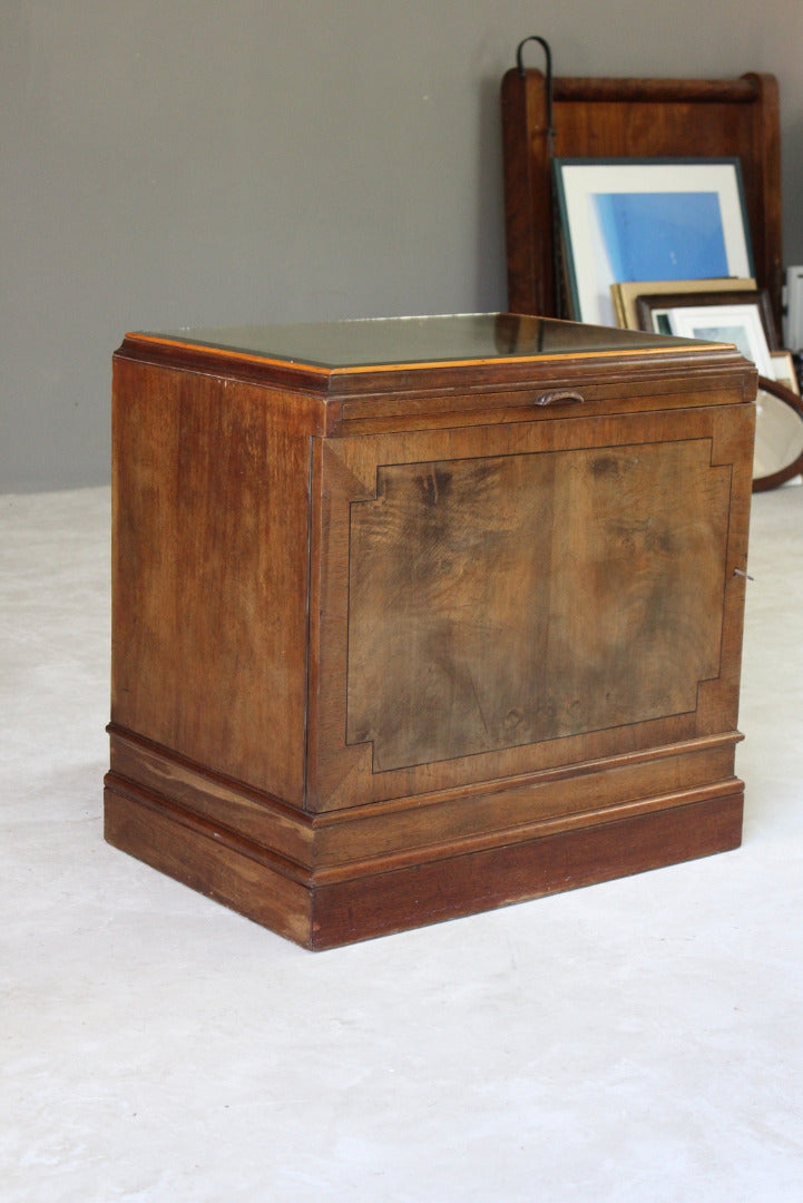 Single Walnut Office Pedestal Cabinet - Kernow Furniture