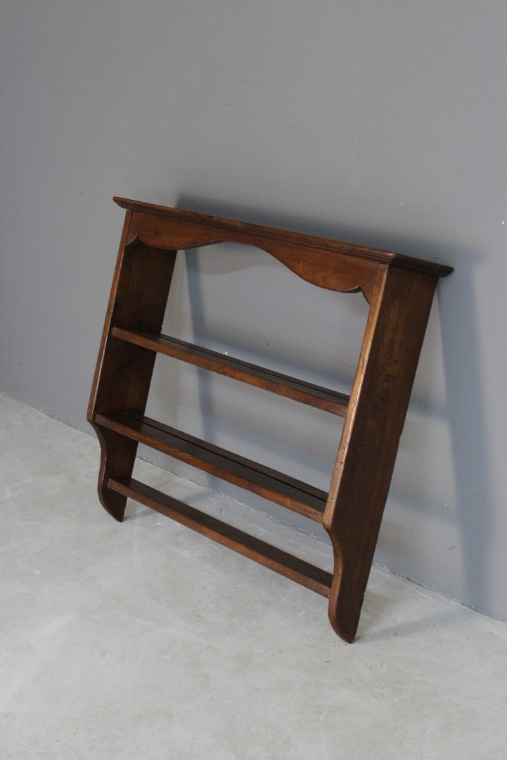 Traditional Style Oak & Fruit Wood Wall Shelves - Kernow Furniture