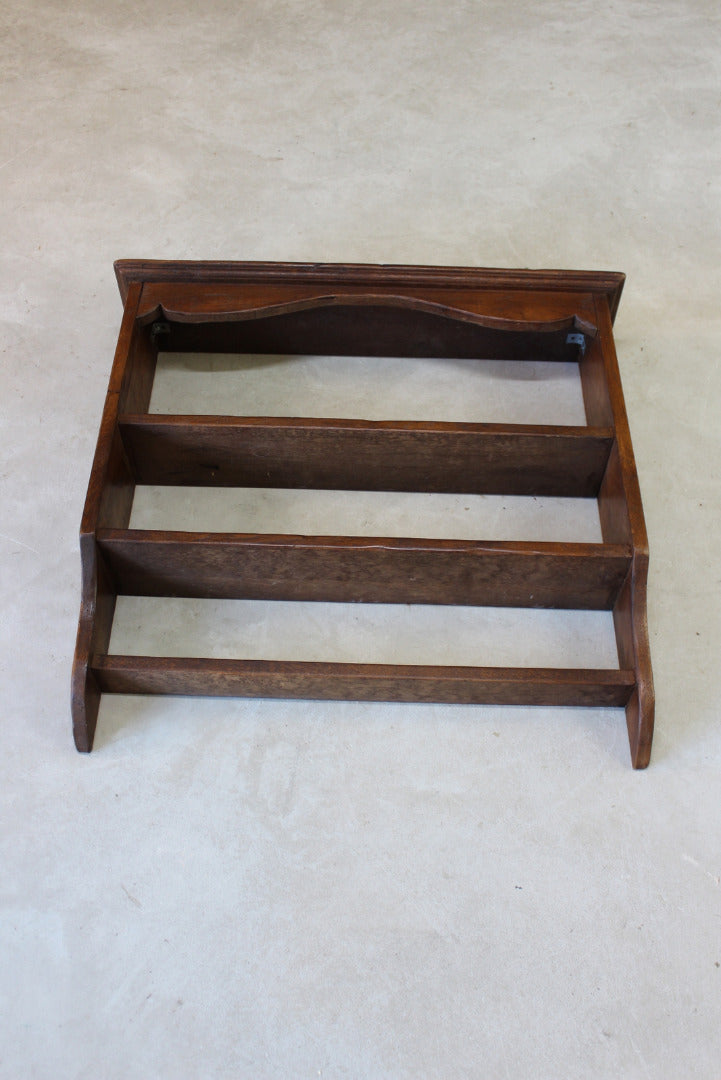 Traditional Style Oak & Fruit Wood Wall Shelves - Kernow Furniture