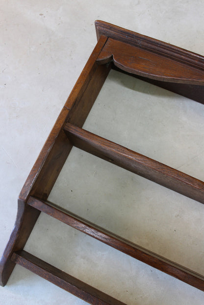 Traditional Style Oak & Fruit Wood Wall Shelves - Kernow Furniture