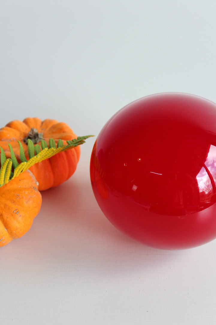 Vintage Red Glass Float - Kernow Furniture