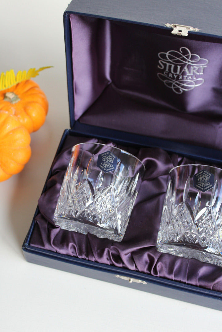 Pair Stuart Crystal Boxed Tumblers - Kernow Furniture