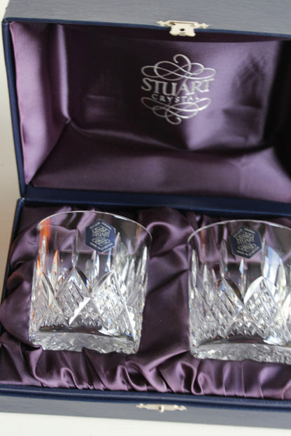 Pair Stuart Crystal Boxed Tumblers - Kernow Furniture