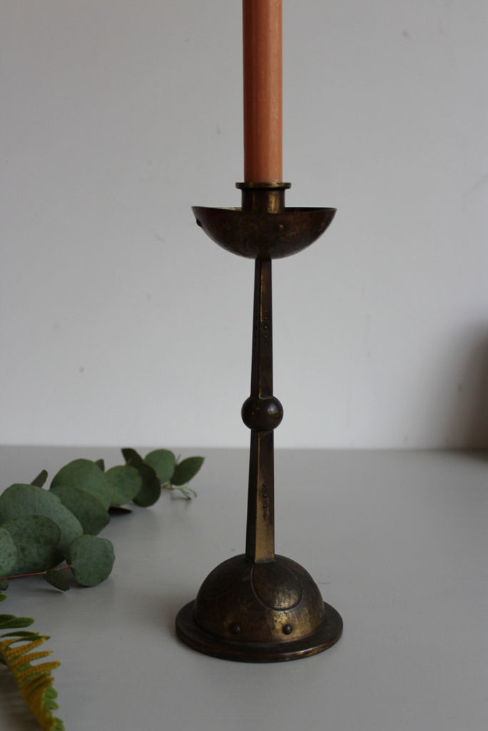 WMF Arts & Crafts Brass Candlestick - Kernow Furniture