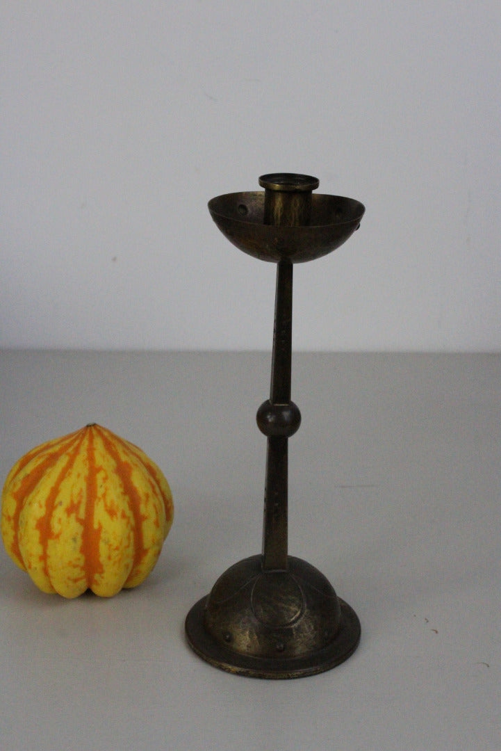 WMF Arts & Crafts Brass Candlestick - Kernow Furniture