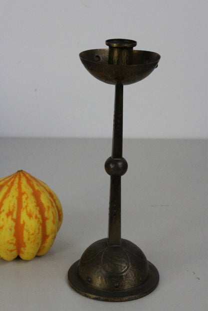 WMF Arts & Crafts Brass Candlestick - Kernow Furniture