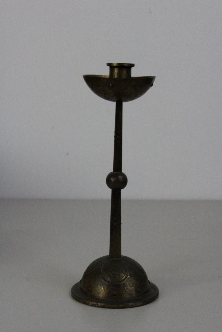 WMF Arts & Crafts Brass Candlestick - Kernow Furniture