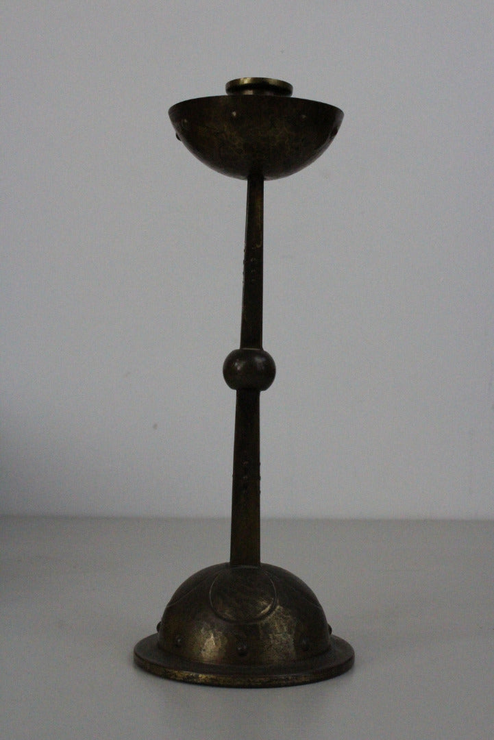 WMF Arts & Crafts Brass Candlestick - Kernow Furniture