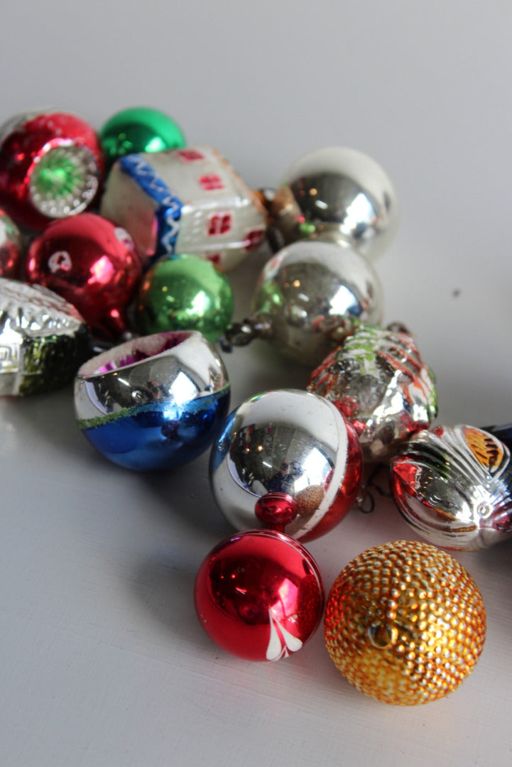 Vintage Collection Glass Christmas Tree Decorations - Kernow Furniture