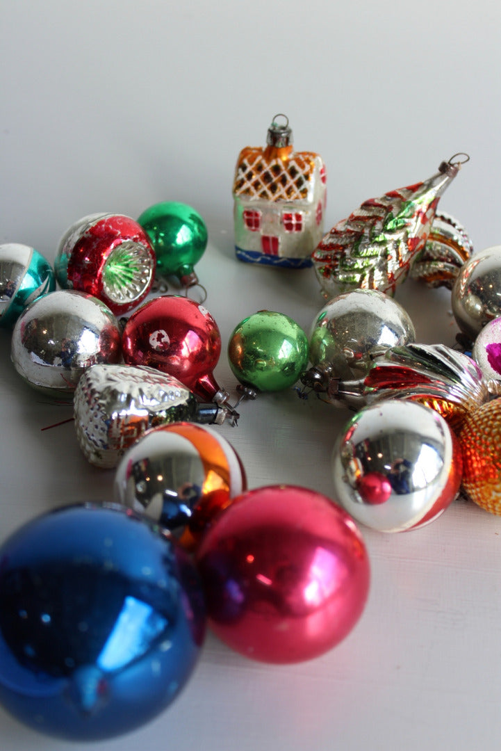 Vintage Collection Glass Christmas Tree Decorations - Kernow Furniture