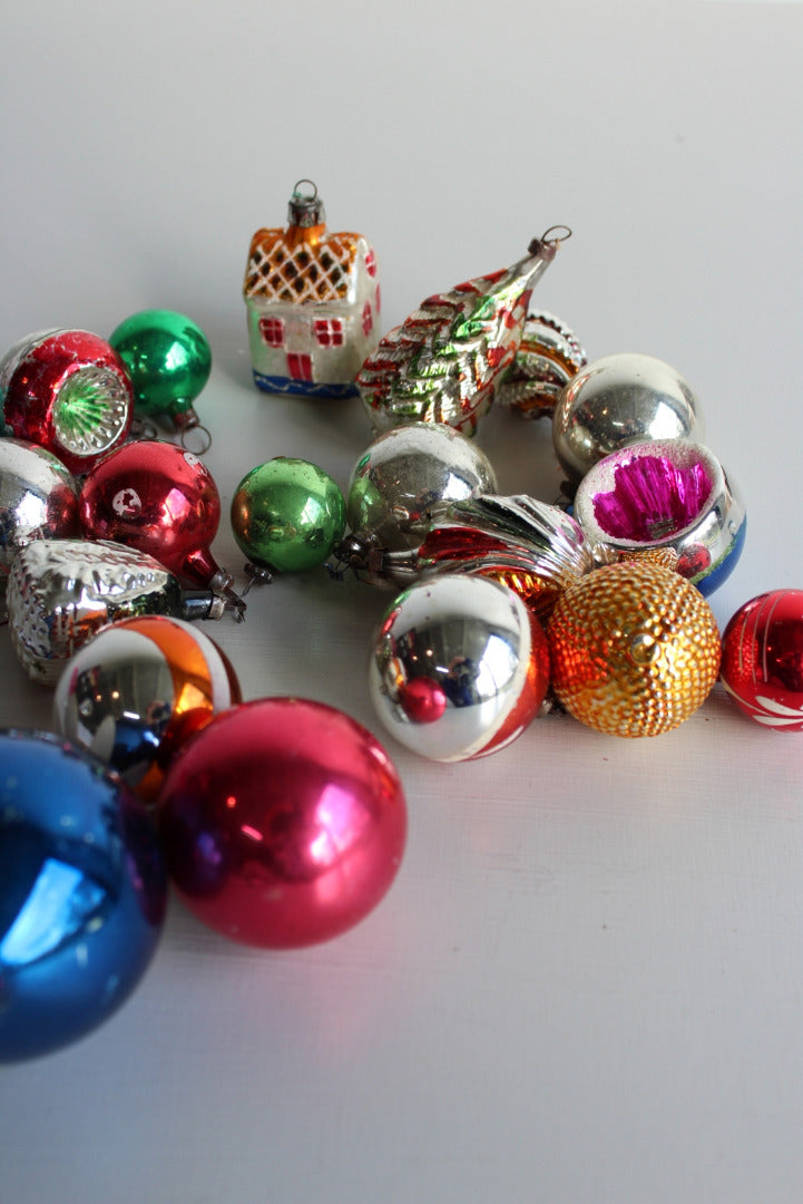 Vintage Collection Glass Christmas Tree Decorations - Kernow Furniture