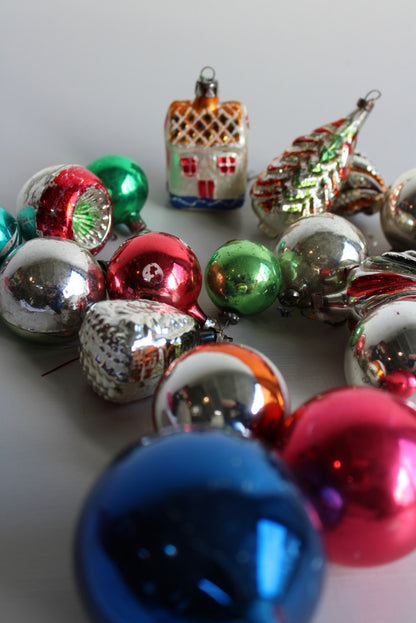 Vintage Collection Glass Christmas Tree Decorations - Kernow Furniture