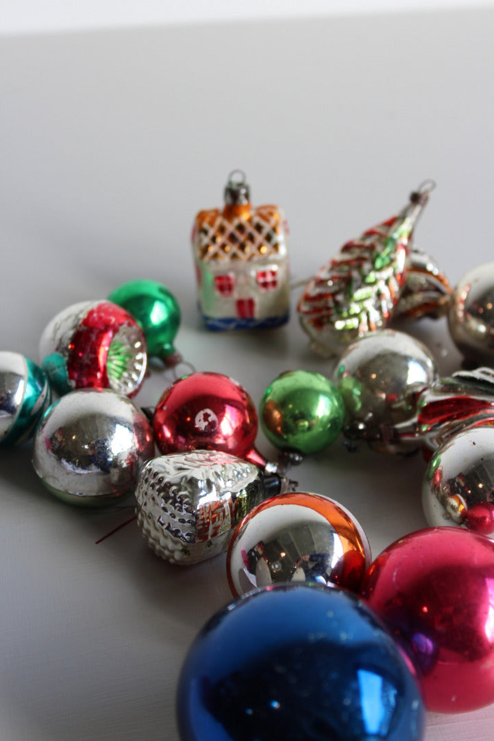 Vintage Collection Glass Christmas Tree Decorations - Kernow Furniture