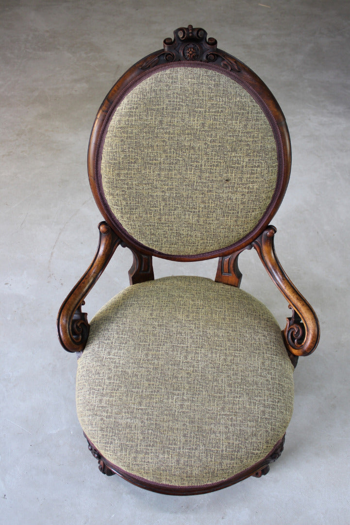 Antique Victorian Nursing Chair - Kernow Furniture