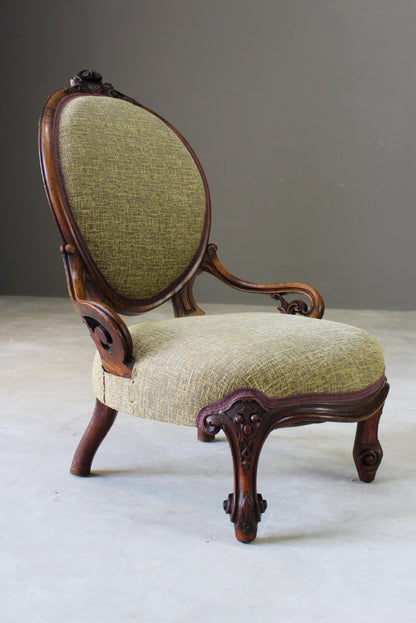 Antique Victorian Nursing Chair - Kernow Furniture