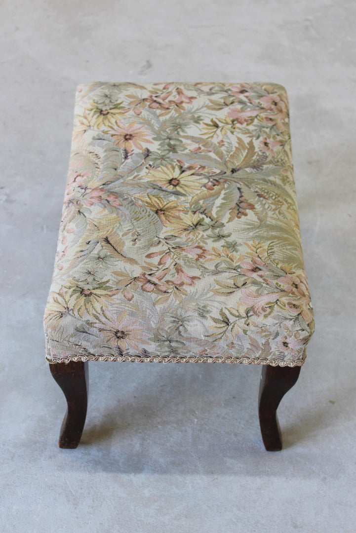 Vintage Upholstered Footstool - Kernow Furniture