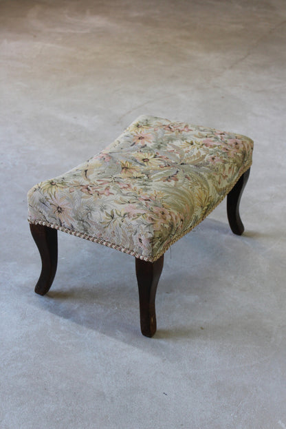 Vintage Upholstered Footstool - Kernow Furniture