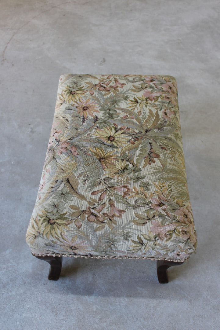 Vintage Upholstered Footstool - Kernow Furniture