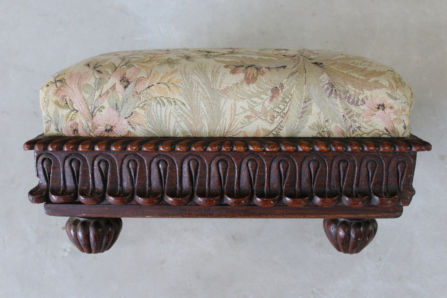 Vintage Traditional Small Footstool - Kernow Furniture