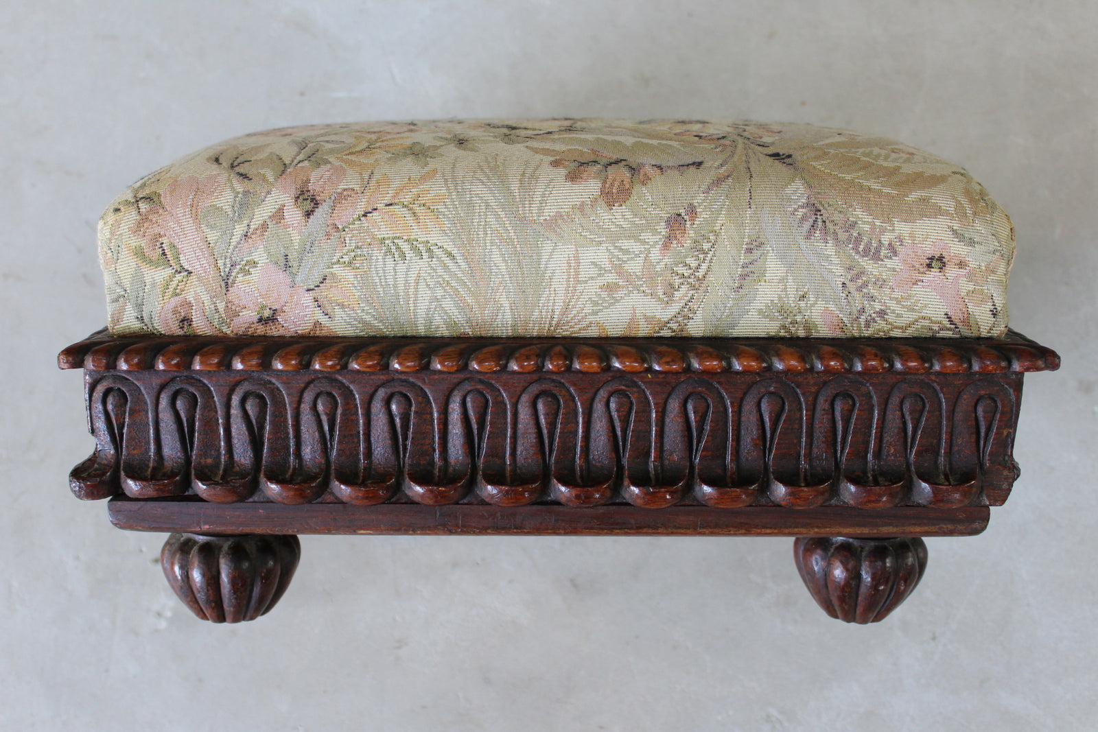 Vintage Traditional Small Footstool - Kernow Furniture