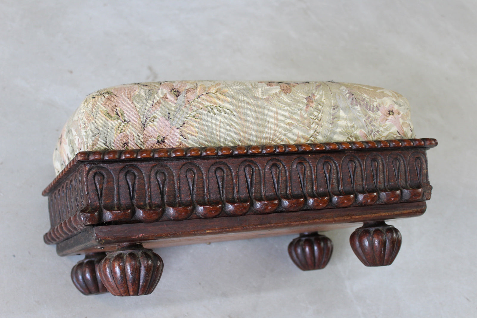 Vintage Traditional Small Footstool - Kernow Furniture