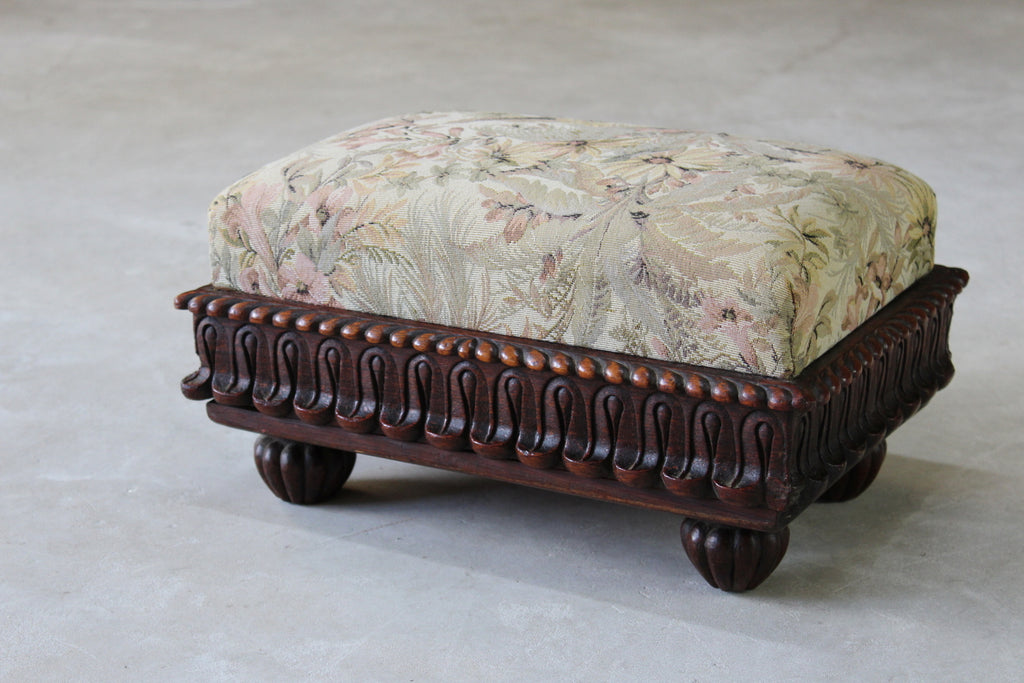 Vintage Traditional Small Footstool - Kernow Furniture