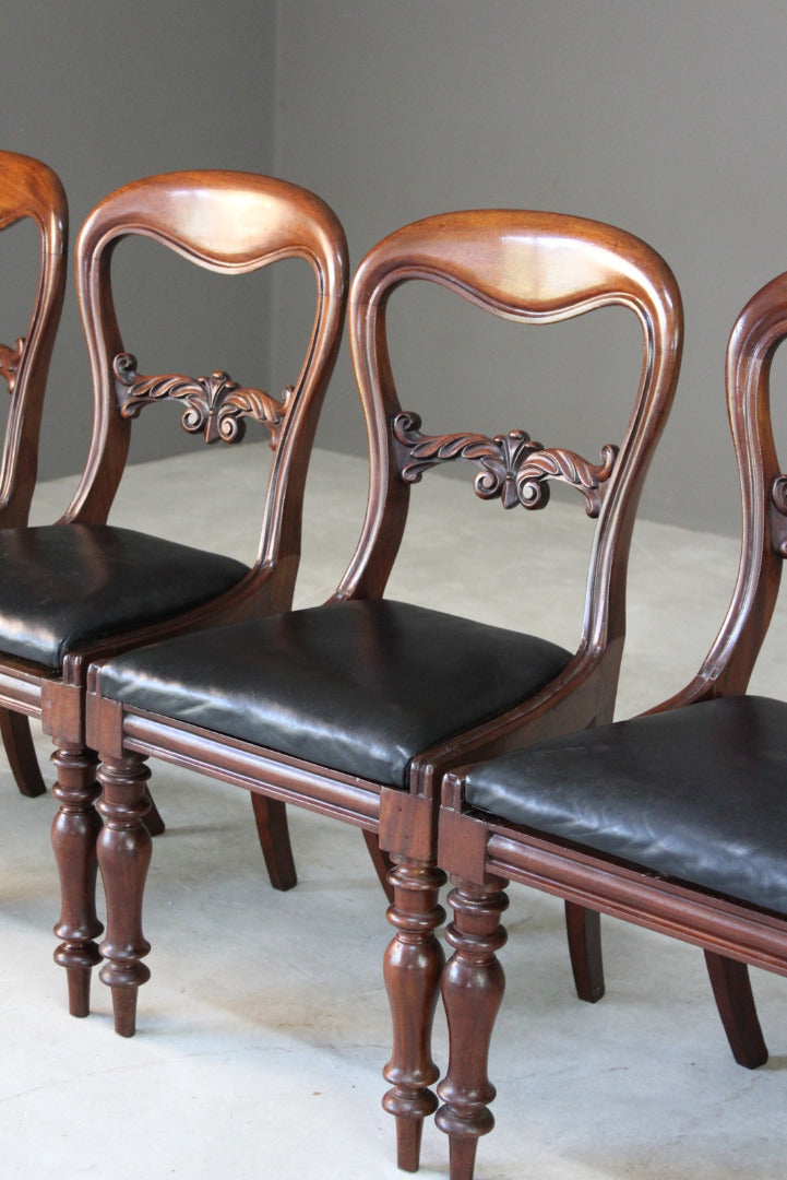 Set 6 Mahogany Dining Chairs - Kernow Furniture