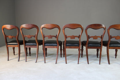 Set 6 Mahogany Dining Chairs - Kernow Furniture