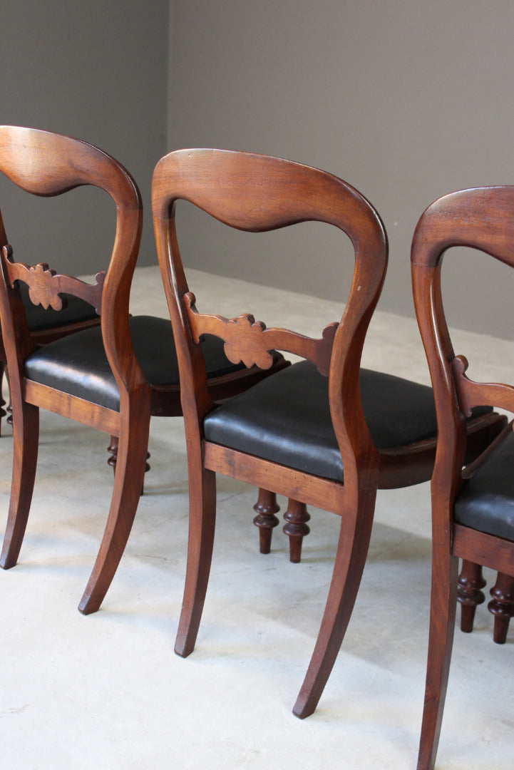 Set 6 Mahogany Dining Chairs - Kernow Furniture