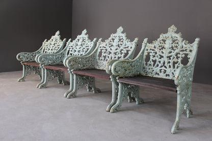 Set Four Cast Iron Garden Chairs - Kernow Furniture
