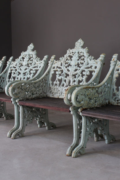 Set Four Cast Iron Garden Chairs - Kernow Furniture