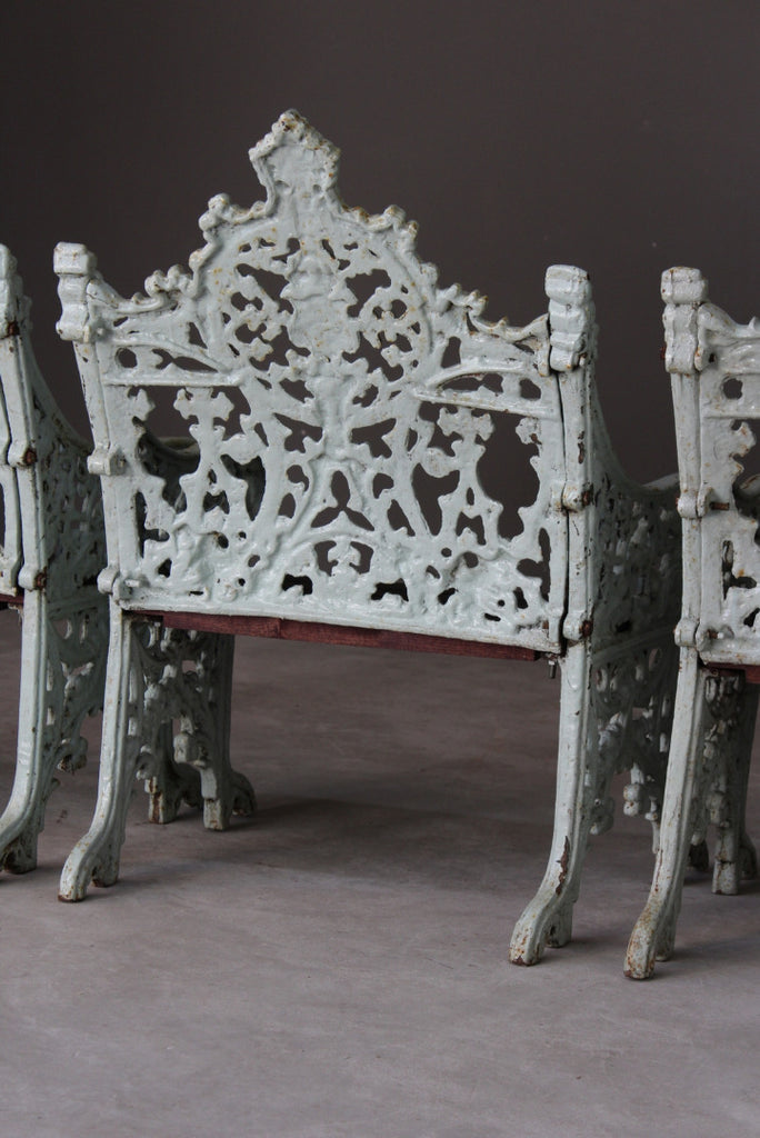 Set Four Cast Iron Garden Chairs - Kernow Furniture