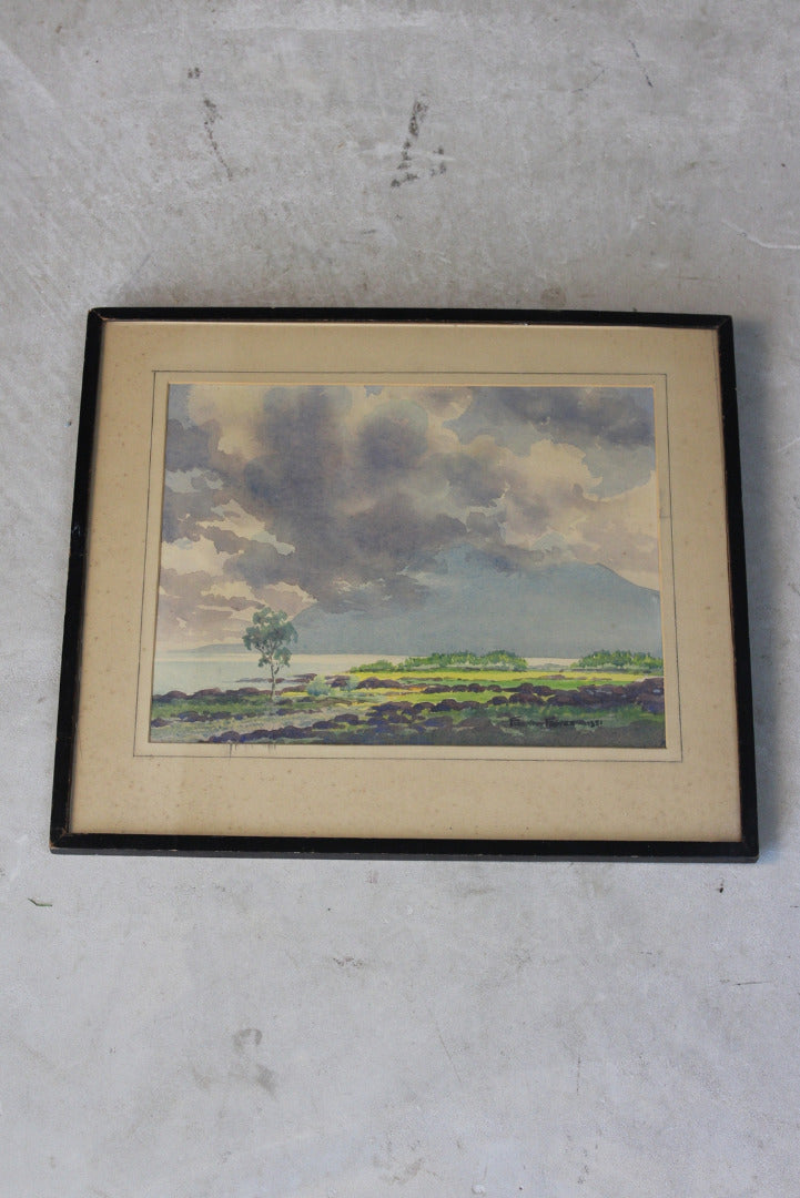 Estuary Scene Watercolour - Flockton Foster - Kernow Furniture