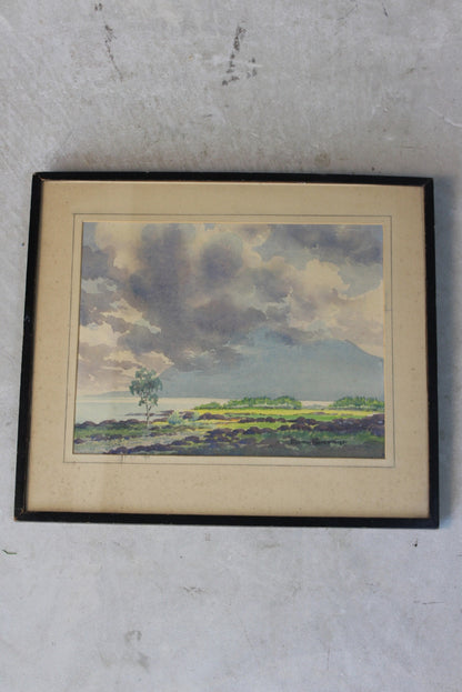 Estuary Scene Watercolour - Flockton Foster - Kernow Furniture