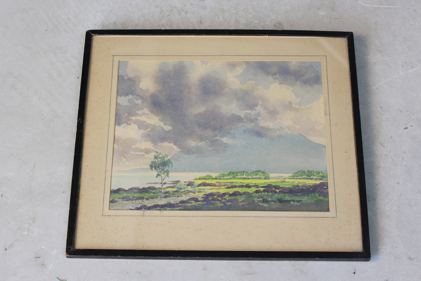 Estuary Scene Watercolour - Flockton Foster - Kernow Furniture