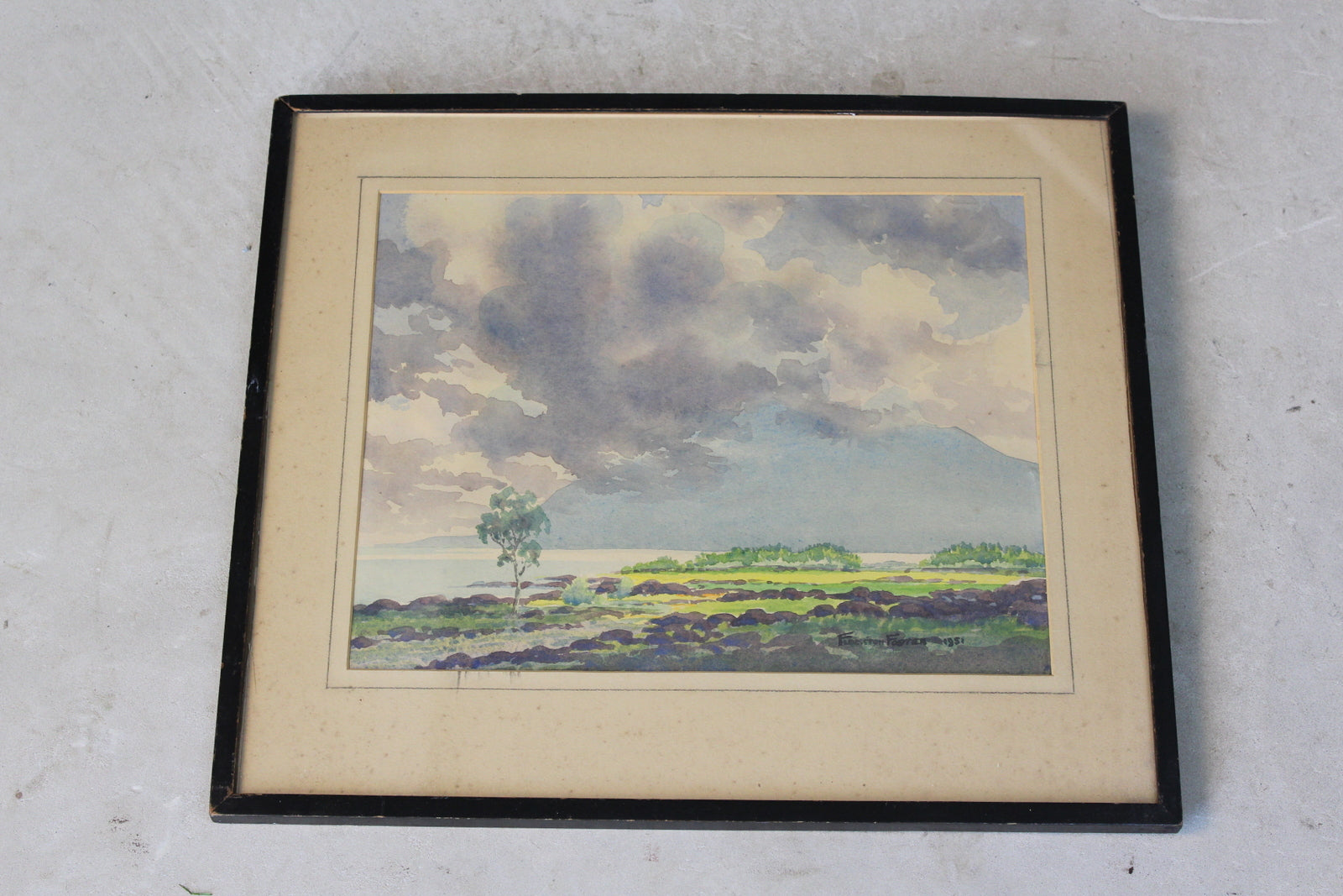 Estuary Scene Watercolour - Flockton Foster - Kernow Furniture