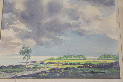 Estuary Scene Watercolour - Flockton Foster - Kernow Furniture