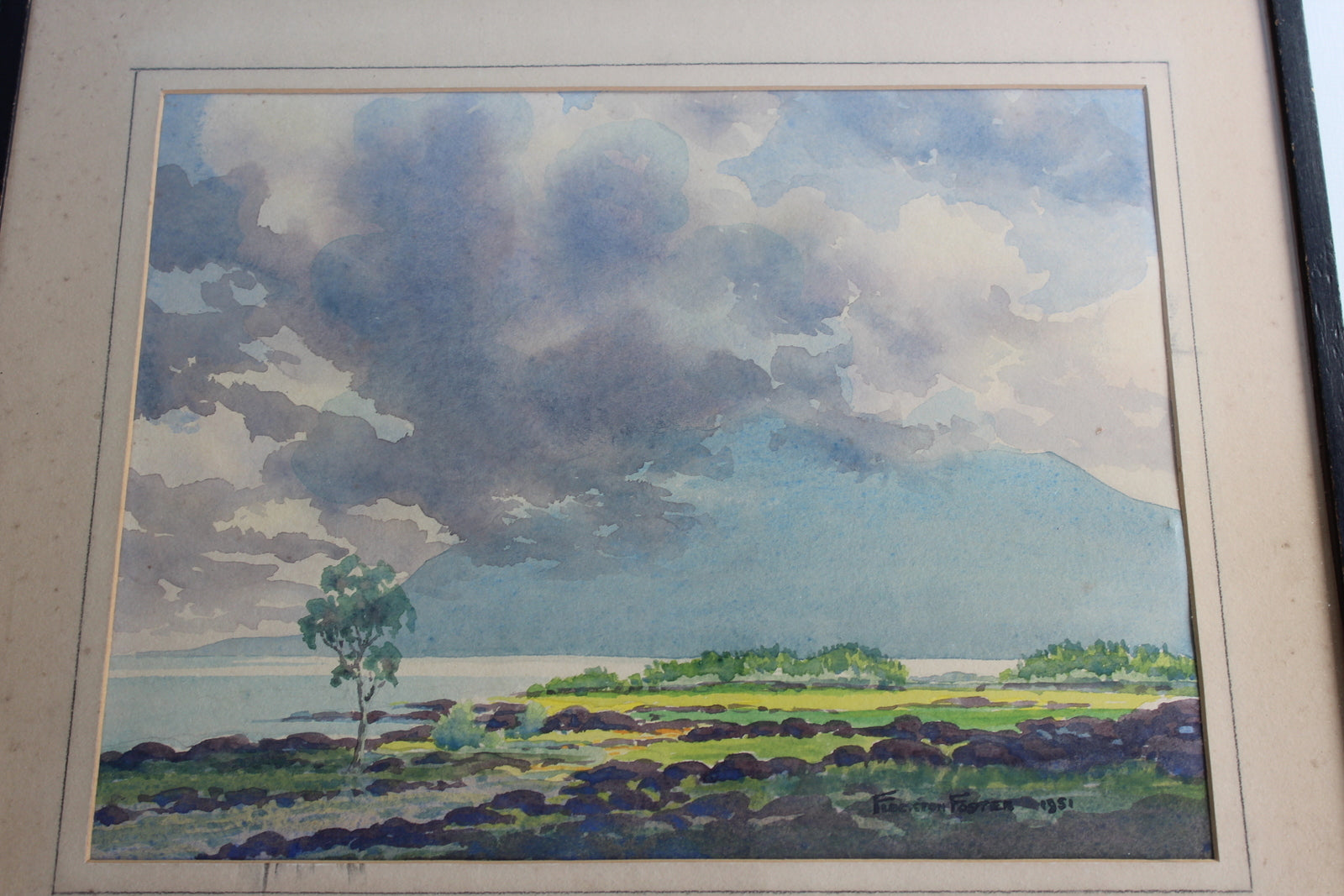 Estuary Scene Watercolour - Flockton Foster - Kernow Furniture