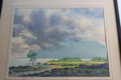 Estuary Scene Watercolour - Flockton Foster - Kernow Furniture