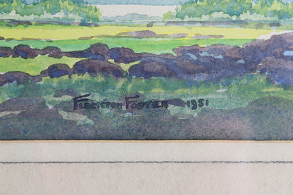 Estuary Scene Watercolour - Flockton Foster - Kernow Furniture