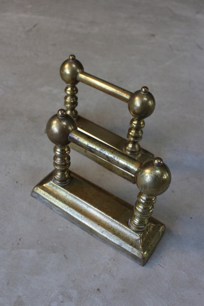 Pair Brass Poker Rests - Kernow Furniture