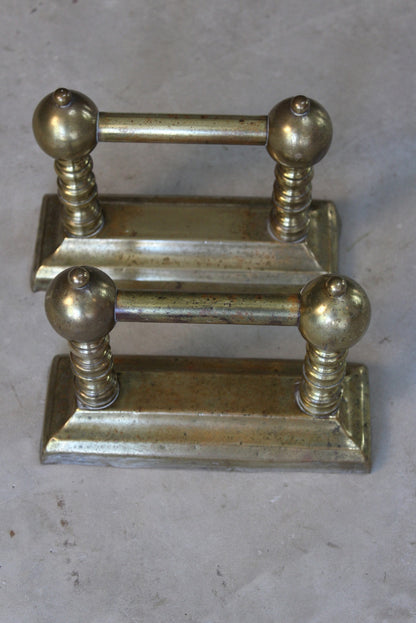 Pair Brass Poker Rests - Kernow Furniture