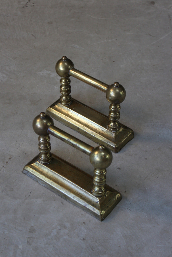 Pair Brass Poker Rests - Kernow Furniture